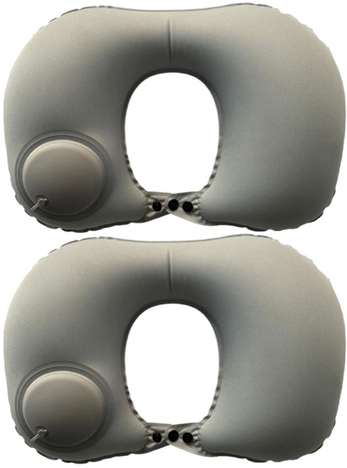 코지웰 여행용 휴대용 커플 캠핑 에어 목베개 TR0002 2p