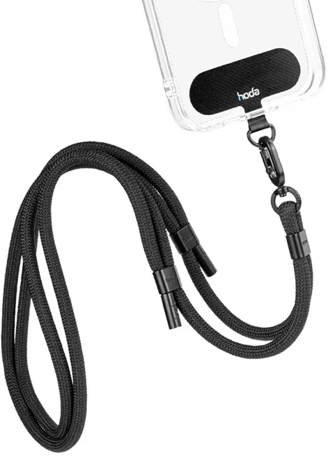 HODA 好貼 手機掛繩, 黑色 + 霧黑, 1條