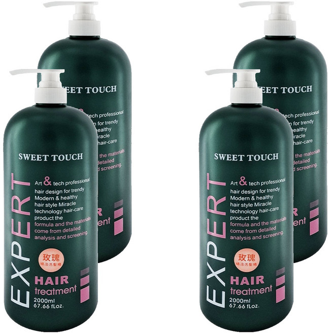 SWEET TOUCH 直覺 職業洗髮精 附壓頭 玫瑰, 2L, 4件