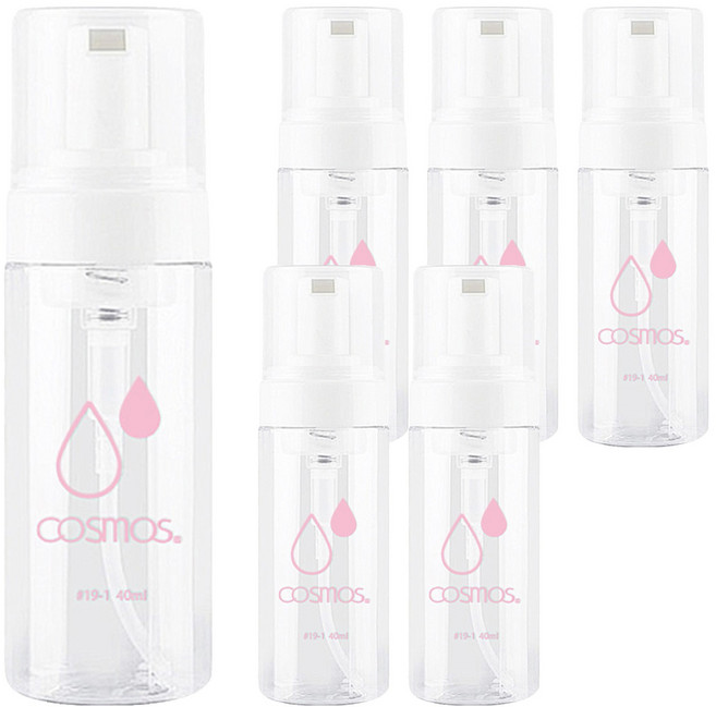 台灣 COSMOS 慕絲瓶 #19 40ml, 透明色, 6個