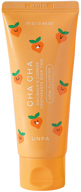 언파 차차 어린이 캐롯 치약 저불소, 75g, 1개