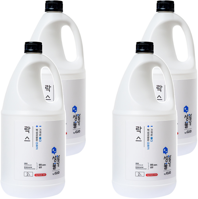 크리오 생활물가 락스, 2L, 4개