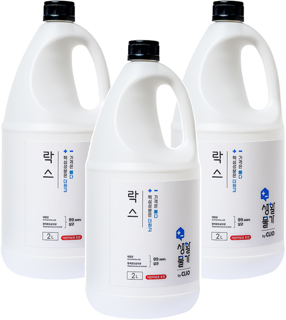 크리오 생활물가 욕실용 락스, 2L, 3개
