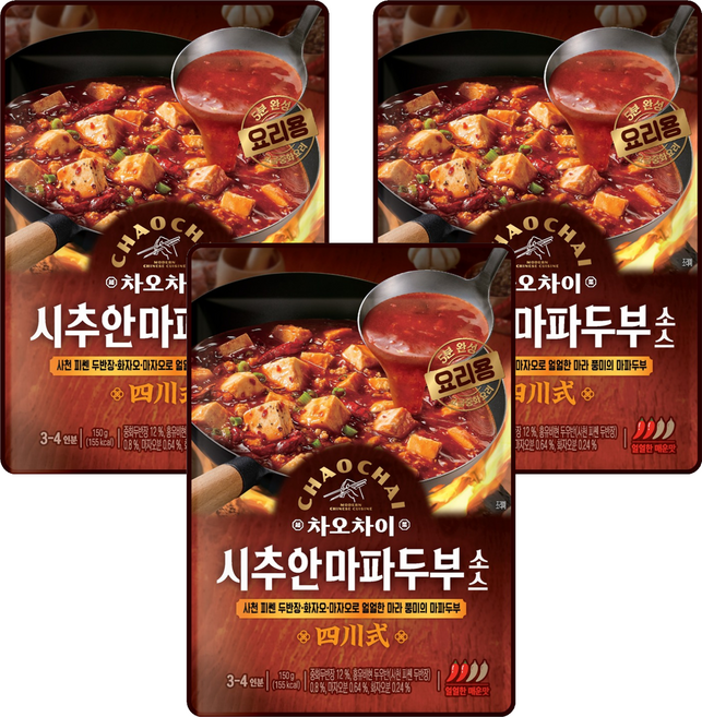 차오차이 시추안 마파두부 소스, 150g, 3개