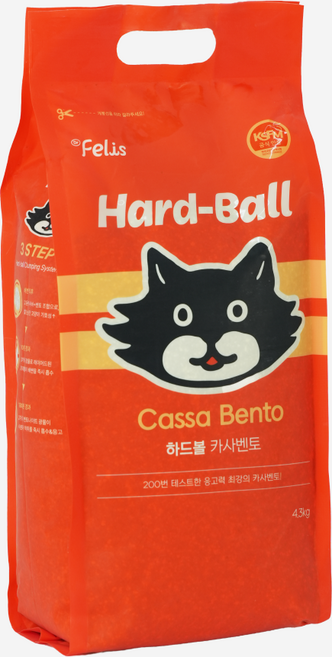 닥터펠리스 응고형 카사벤토 하드볼 고양이 모래, 4.3kg, 1개, 무향