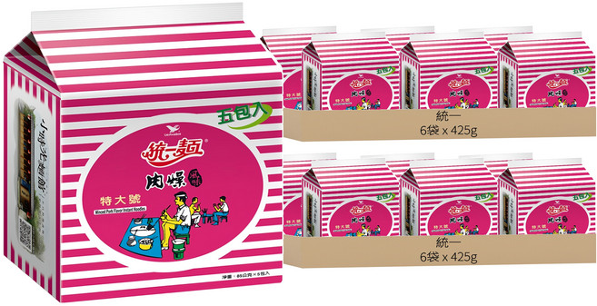 統一 統一麵 肉燥風味 特大號 85g, 60包
