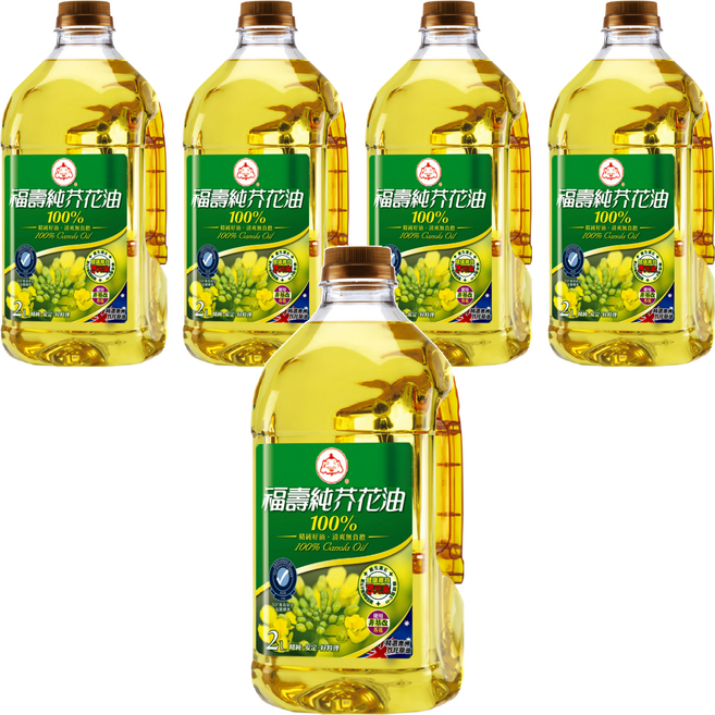 福壽實業 純芥花油, 2L, 5瓶