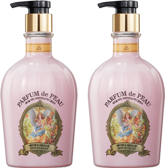 벨먼 파퓸드뽀 퍼퓸 바디워시 베르가못 시트러스 향, 600ml, 2개