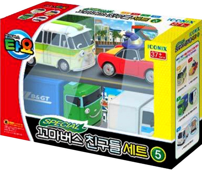 타요 스페셜 꼬마버스 친구들 5 작동완구 세트, 혼합색상, 1세트
