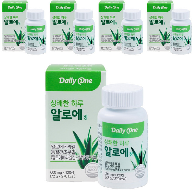 데일리원 상쾌한 하루 알로에 정, 72g, 5개
