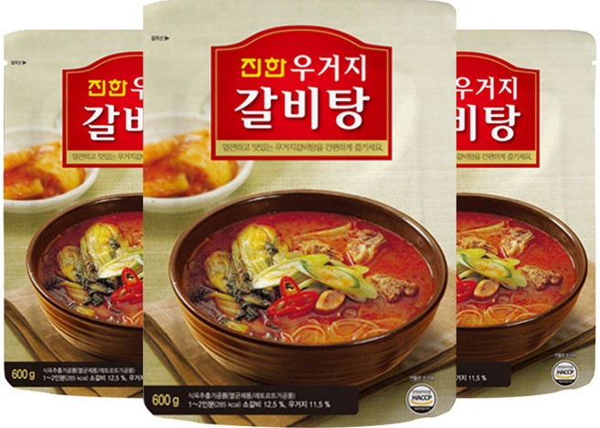 진한식품 우거지 갈비탕, 600g, 3개
