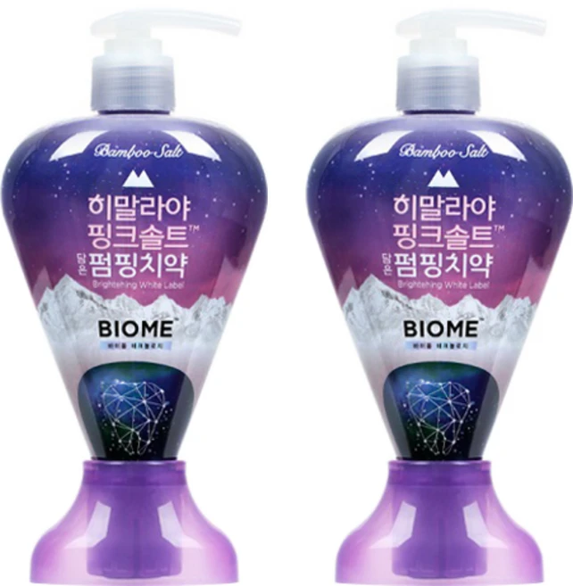 히말라야핑크솔트 바이옴 구취전문 펌핑치약, 285g, 2개 - 쿠팡