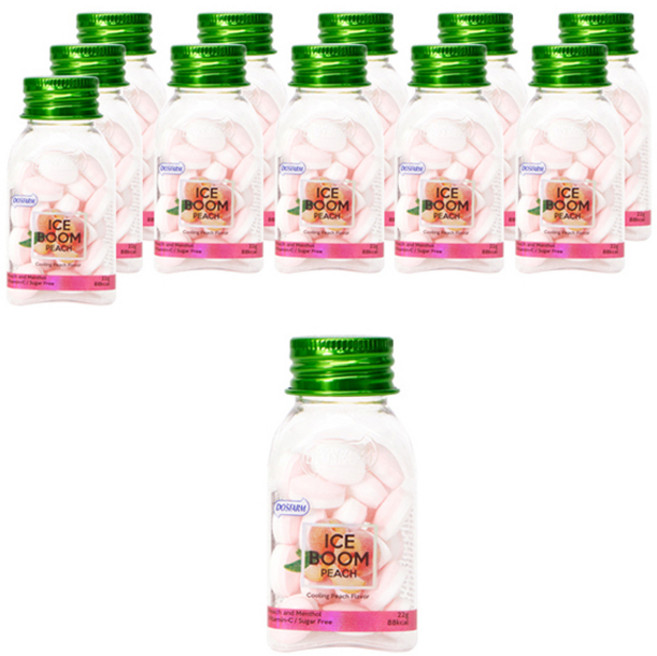 DO'SFARM 아이스붐 복숭아향캔디, 22g, 12개