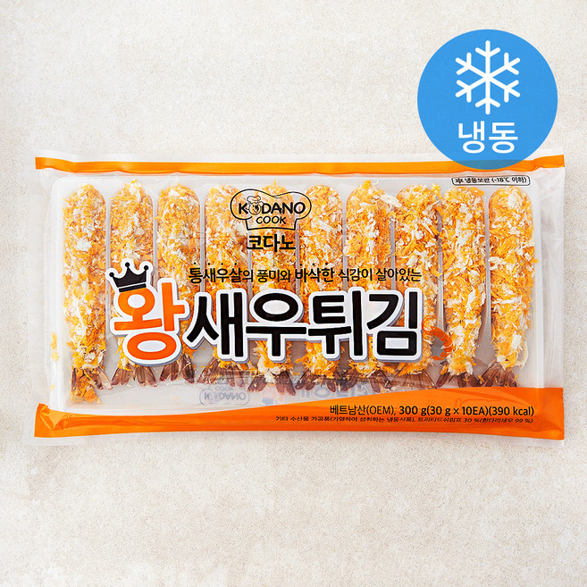 코다노 왕새우 튀김 (냉동), 300g, 1개