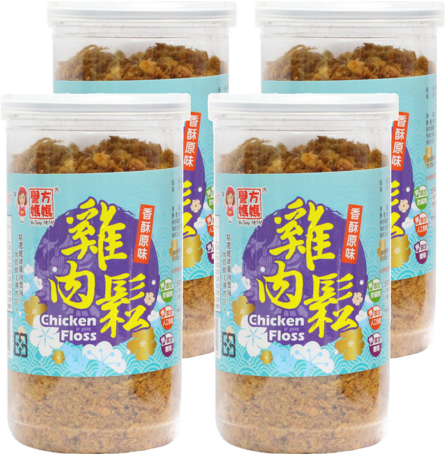 譽方媽媽 雞肉鬆 香酥原味, 200g, 4罐