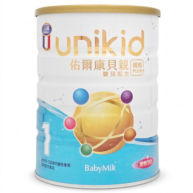 BabyMik 佑爾康貝親 嬰兒配方奶粉 1號 0~12月, 850g, 1罐