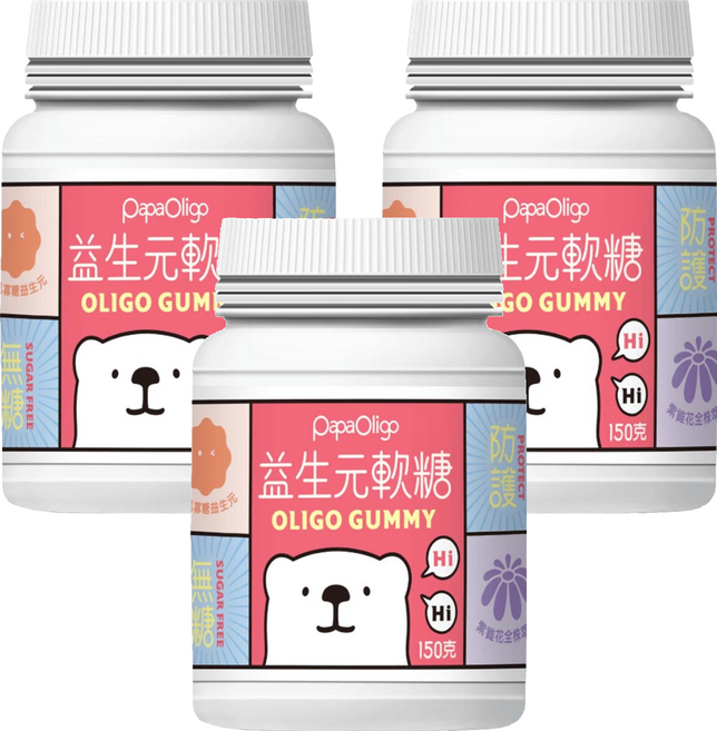 Papa Oligo 糖老爹 益生元軟糖, 150g, 3罐