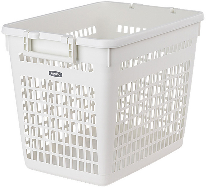 프랑코홈 대용량 손잡이 빨래바구니 50L, 화이트