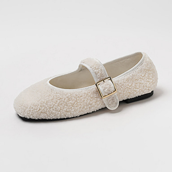 CHAAKAN SHOES 女款 Onz 羊羔毛內刷毛瑪莉珍平底鞋 WTACR4g837
