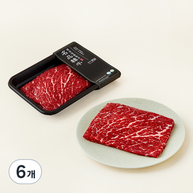 횡성한우 우둔 1++등급 산적용 (냉장), 200g, 6개