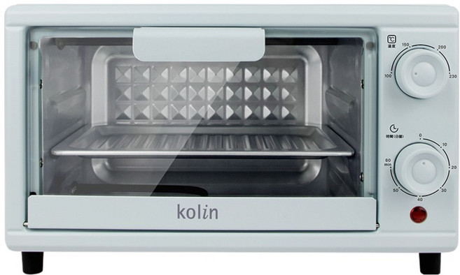 Kolin 歌林 雙旋鈕電烤箱 413 x 255 x 303mm 薄荷綠 10L 3kg, KBO-SD2218