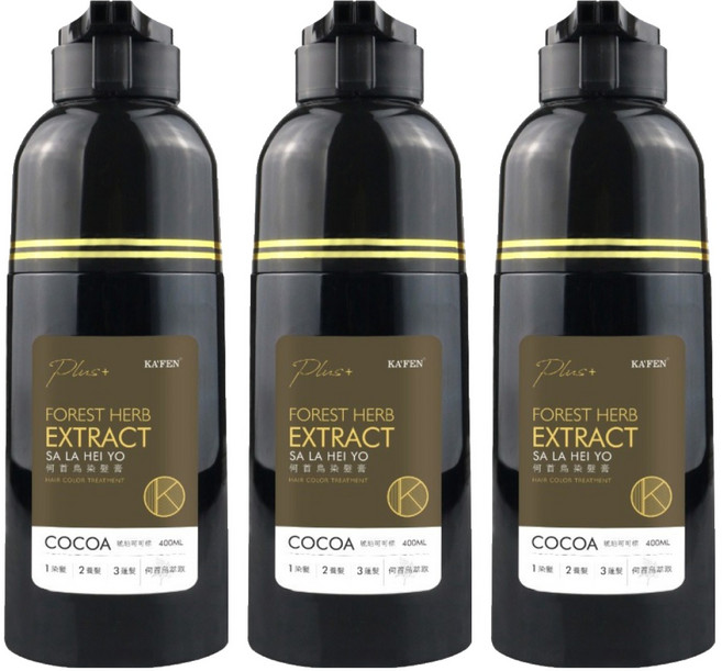 KA'FEN 卡氛 Plus+ 何首烏染髮膏, 琥珀可可棕, 3件