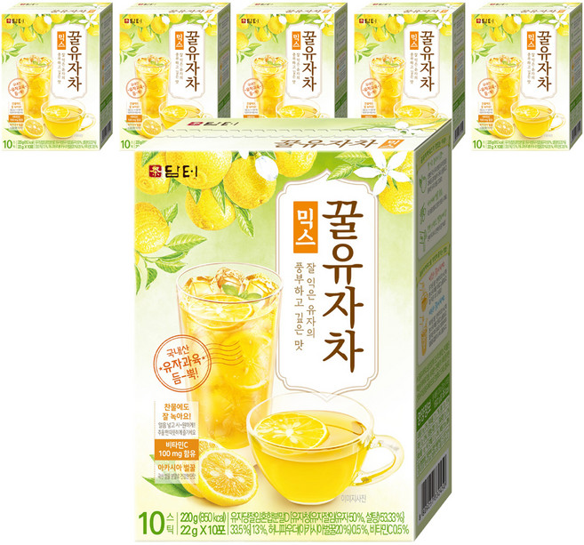 담터 꿀유자차 믹스, 22g, 10개입, 6개