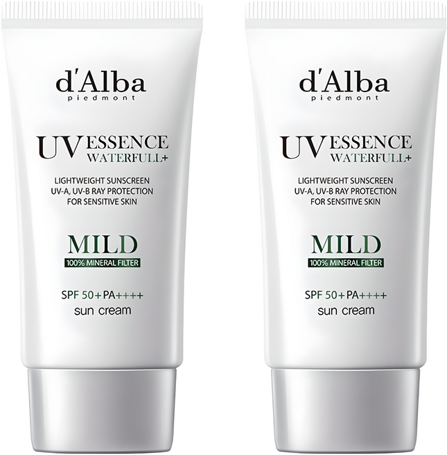 달바 워터풀 마일드 선크림 SPF50+ PA++++, 50ml, 2개