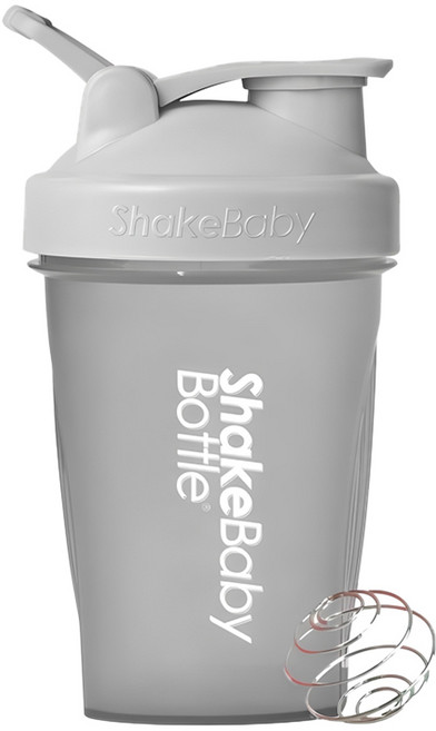 쉐이크베이비 보틀 쉐이커, 그레이, 600ml, 1개