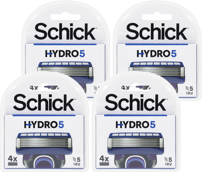 쉬크 하이드로 5 베이직 면도날, 4개입, 4개
