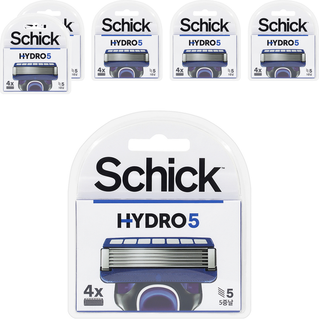 쉬크 하이드로 5 베이직 면도날, 4개입, 6개