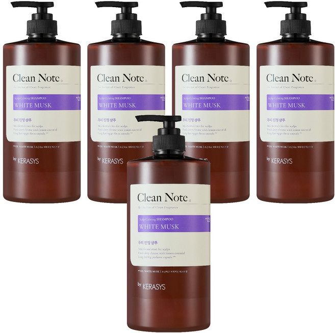 케라시스 클린노트 샴푸 화이트머스크, 1L, 5개