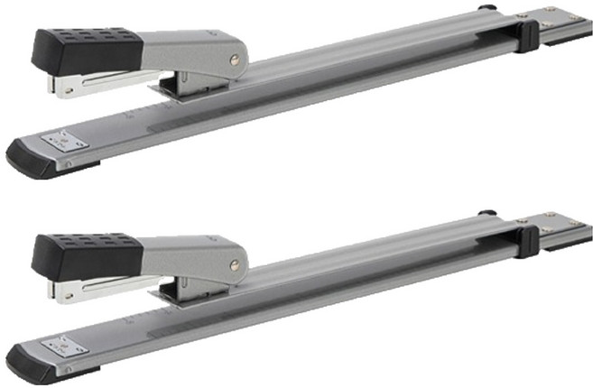 델리 깊이조절 제본 스테이플러 33호심 E0334, 건메탈릭, 2개