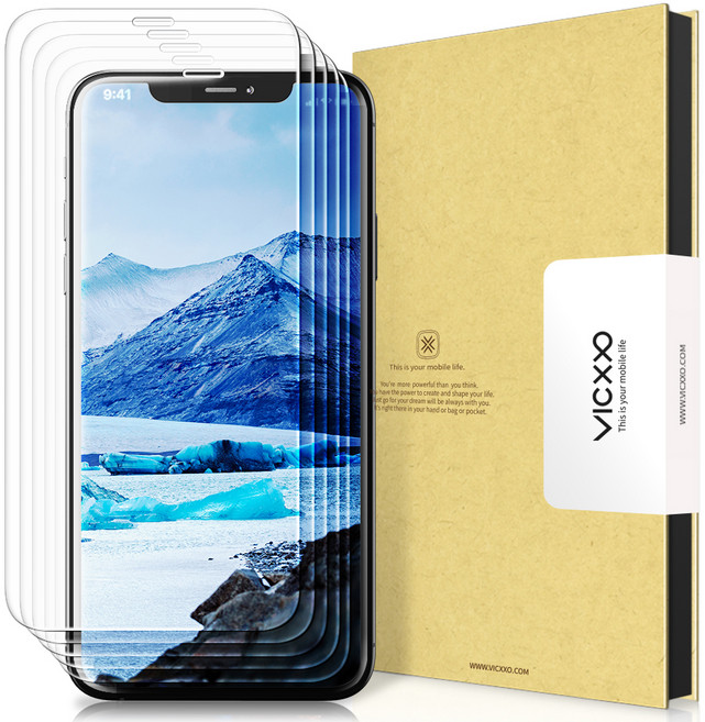 VICXXO 2.5C鋼化玻璃手機保護貼 5入, 1套