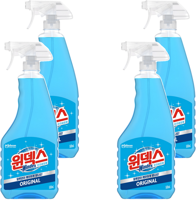 윈덱스 유리세정제, 500ml, 4개