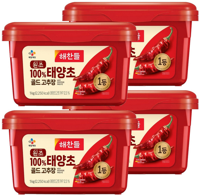 태양초 골드 고추장, 1kg, 4개