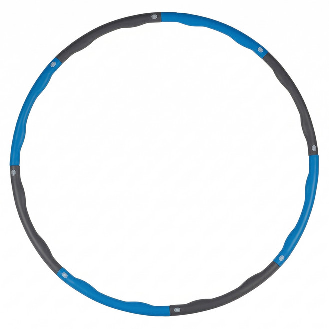 可拆卸拼接式成人兒童泡棉呼拉圈, 寶石藍 + 灰色, 1kg, 1個