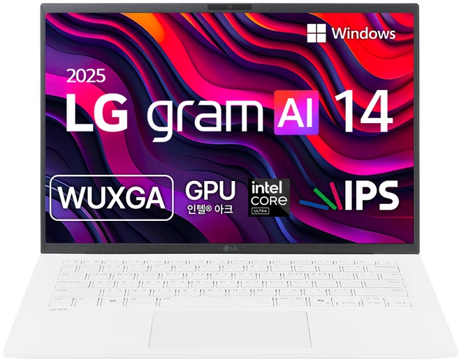 LG전자 LG 그램 에센스화이트 약 14인치에 해당함 • 코어Ultra5 • 256GB • 16GB • WIN11 Home • 2025.01