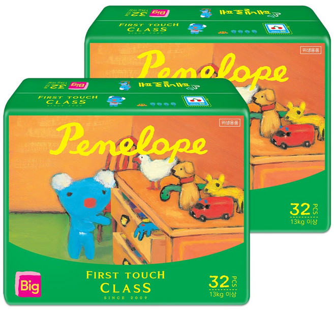 Penelope First Touch Class不易結塊褲型尿布, XXL, 64片