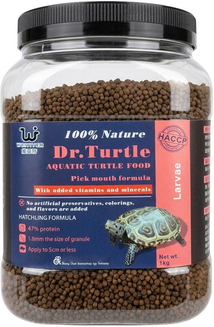 WEIYITER 維益特 水龜挑嘴幼體浮水飼料, 1000g, 1罐