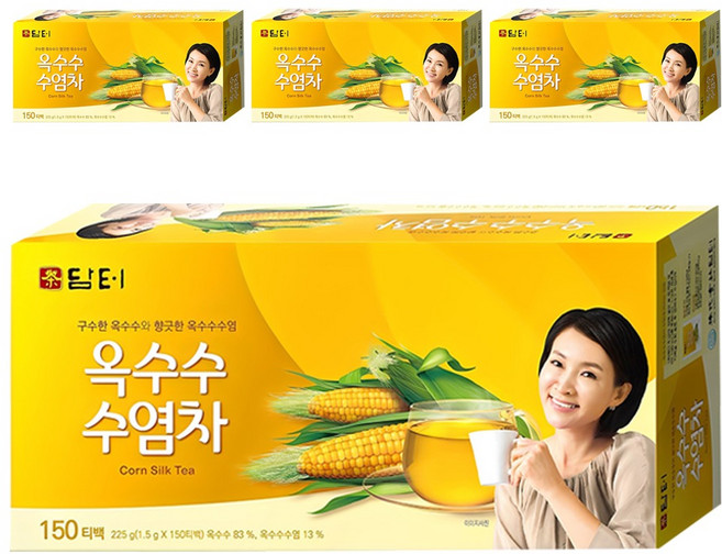 담터 옥수수 수염차, 1.5g, 150개입, 4개