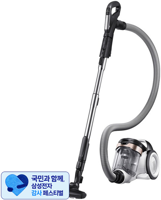 [삼성 감사 페스티벌] 삼성전자 파워모션 7100 싸이클론 진공청소기, VC33M7142LW, 화이트 + 에어본 쿠퍼