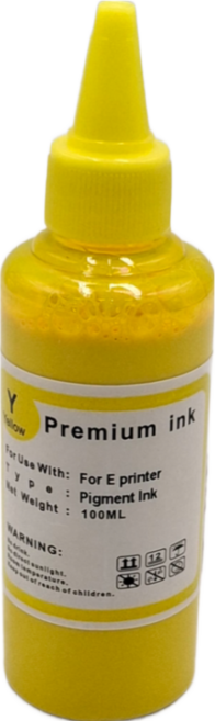 NEXTPAGE 台灣榮工 Pigment 相容可填充顏料墨水瓶 EPSON 印表機適用 100ml, 黃色, 1瓶