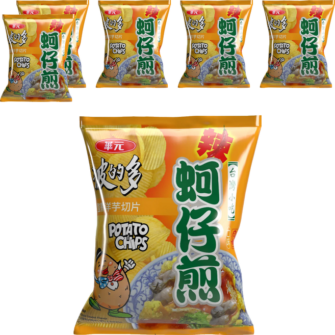 華元 波的多洋芋片 蚵仔煎辣味口味, 34g, 6包