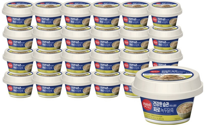 햇반 파로녹두닭죽, 265g, 24개