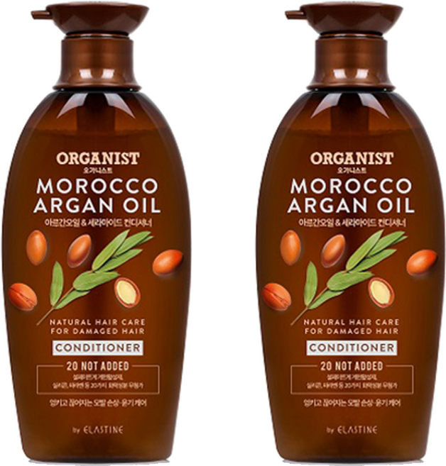 오가니스트 손상 영양케어 컨디셔너 모로코 아르간 오일, 500ml, 2개
