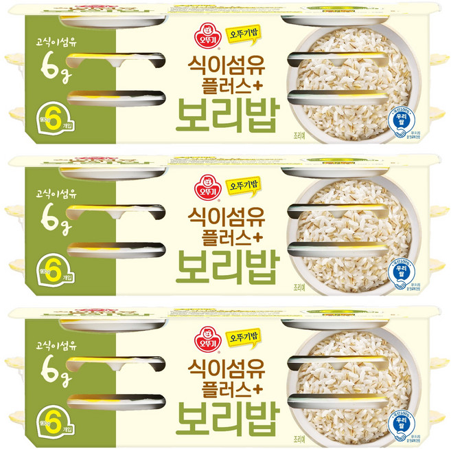 오뚜기 식이섬유플러스 보리밥, 130g, 18개