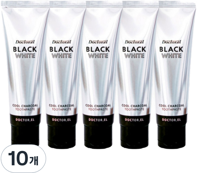 닥터이엘 블랙화이트 숯 치약, 120g, 10개