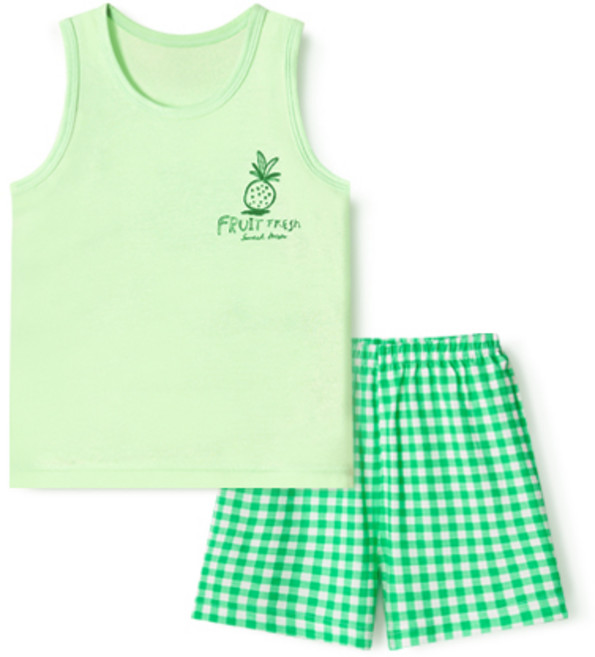 유니프랜드 남아용 썸머파인 쿨 민소매 내의 상하의 세트