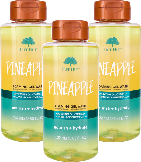 TREE HUT 乳木果沐浴露 Pineapple, 510g, 532ml, 3罐